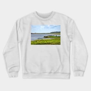 Finlaggan on the island of Eilean Mor in Loch Finlaggan, Islay, Scotland Crewneck Sweatshirt